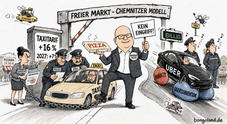 Chemnitzer Uber und Taxipreise